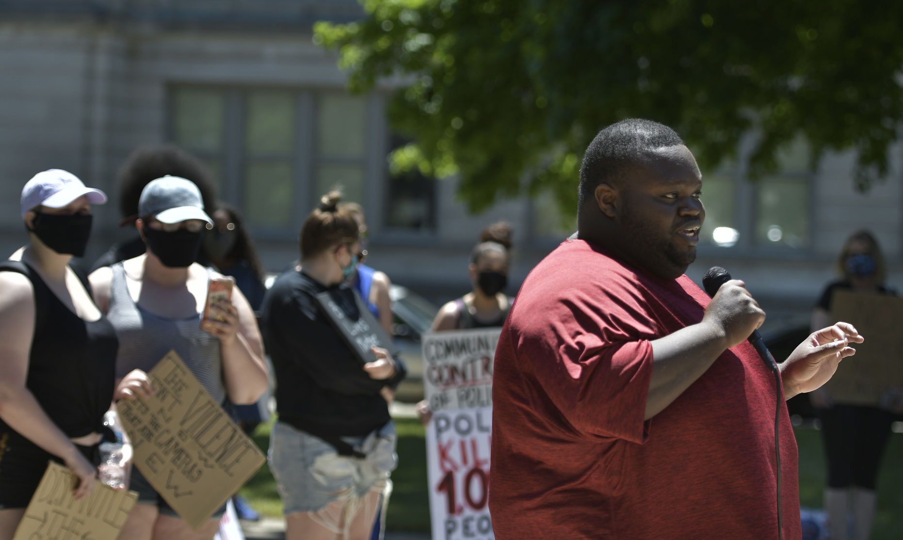PROTEST AT CIVIC CENTER PARK